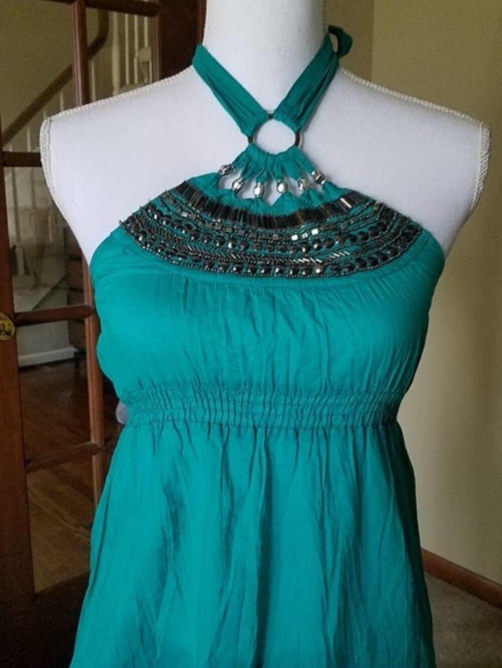 BERSHKA Beaded Halter Top from Greece NWOT